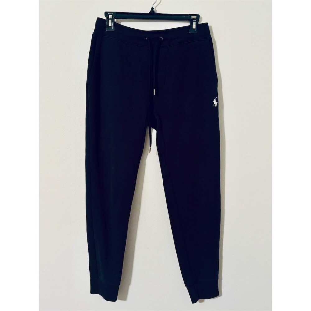 Polo Ralph Lauren Jogger Pants Men's Size S Black Drawstring Logo